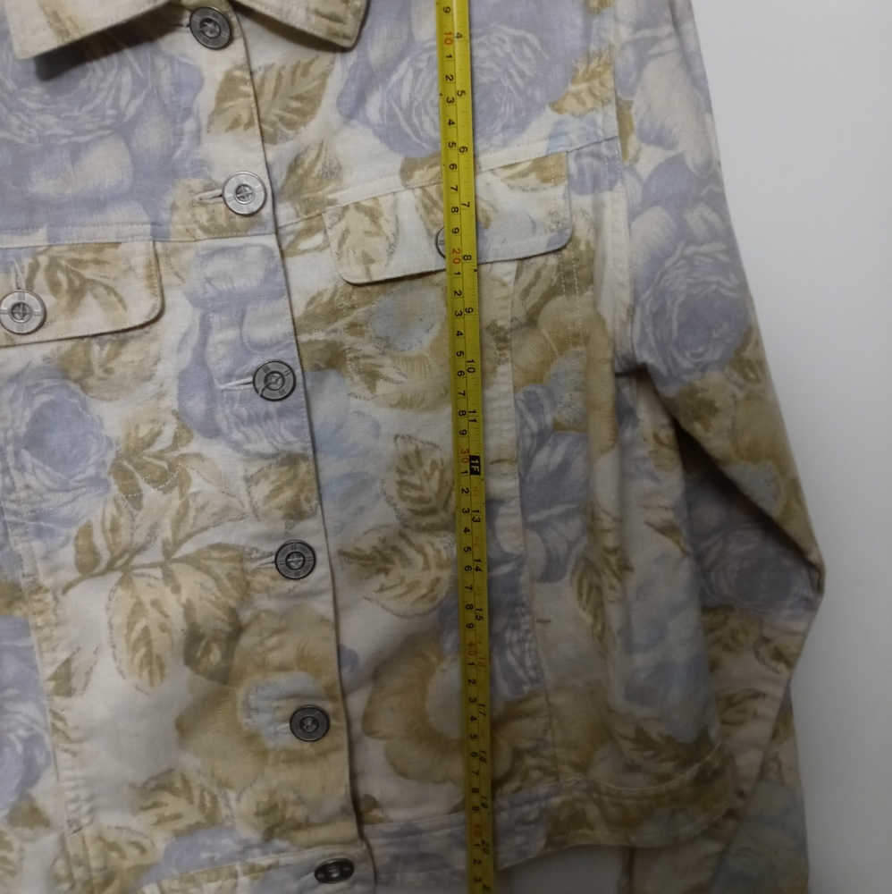🧥VINTAGE BILL BLASS FLORAL DENIM JACKET SMALL WOMEN ,GIFT. 🎁 💝 - Picture 13 of 13